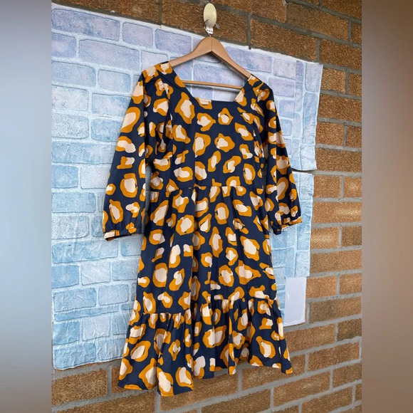 Pink Chicken New York Women's 
Dress in Navy mustard size medium - Picture 7 of 10